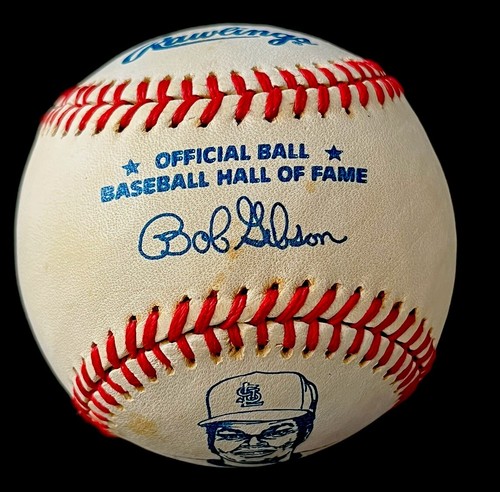 Bob Gibson Rare Rawlings Cooperstown Baseball Hall of Fame Inductee 1981 Logo - Picture 2 of 6