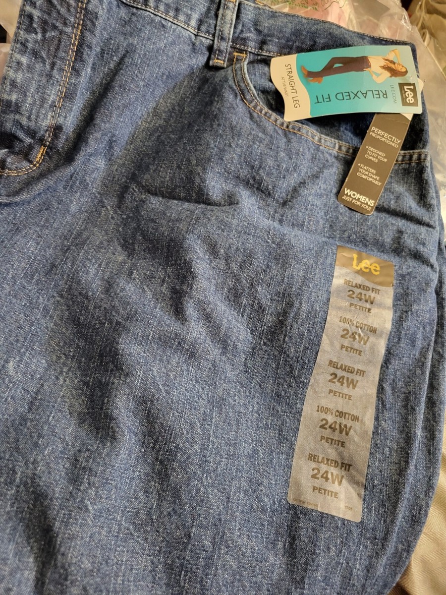 100 Cotton Lee Easy Fit Petite Jeans Lee Women's Plus Size