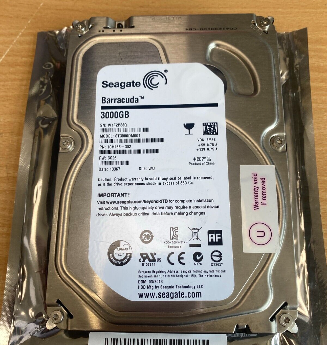 SEAGATE Barracuda 3TB ST3000DM001 3.5