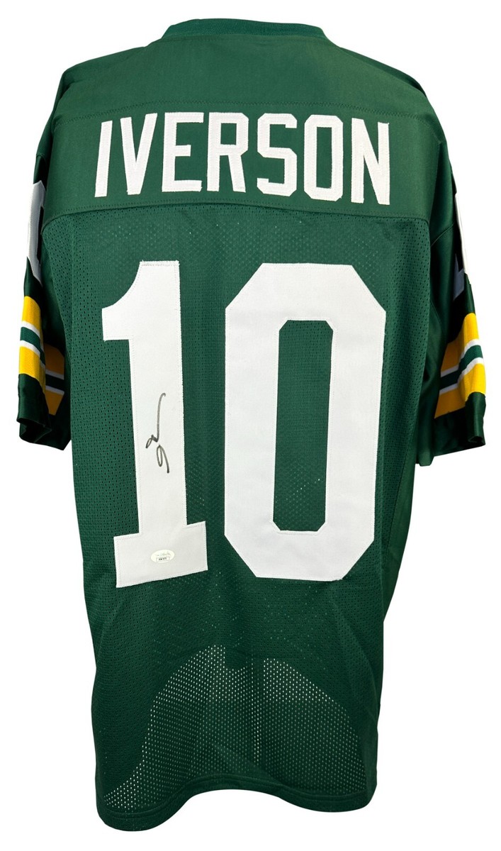 Allen Iverson autographed signed stat jersey highschool football