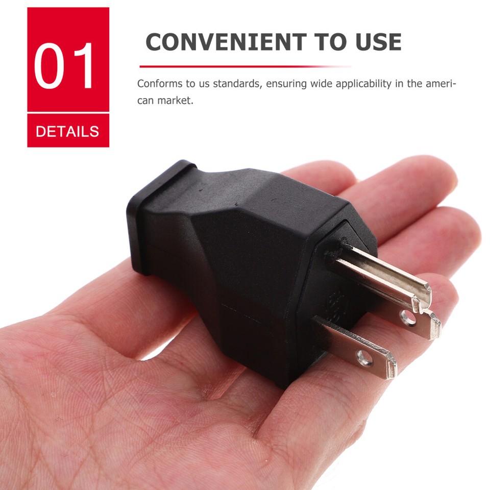 Electric Plug Male Plug End Replacement 15A/125V Rotatable Plug (US