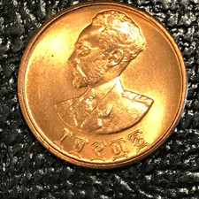 HIGH GRADE BU 1936 1944 ETHIOPIA 1 ONE CENT COIN-FEB106