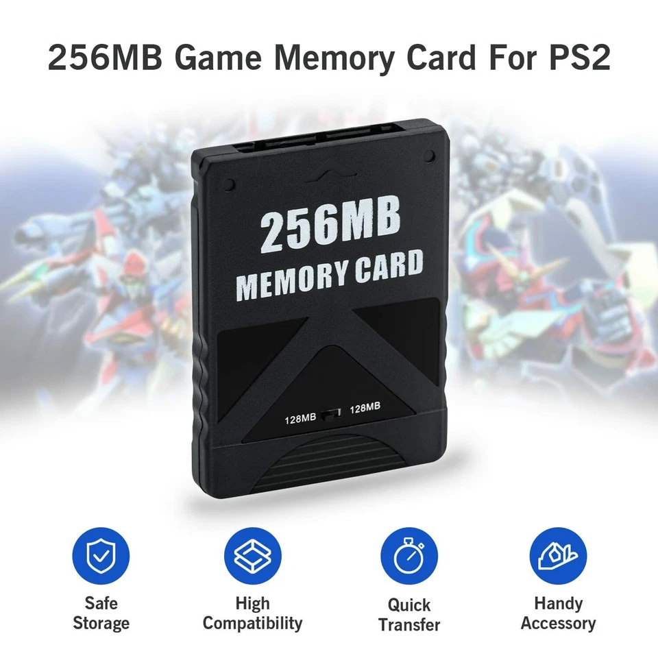 Playstation 2 Memory Card 256MB Saved Game Data High Speed For Sony PS2 Console - Bild 2 von 4