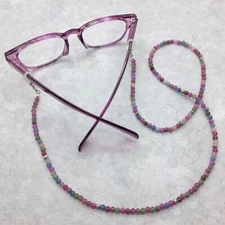 Natural Stone Eyeglass Chain, Glasses Holder, Eyewear Necklace, Eyeglasses Leash