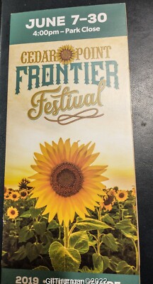 CEDAR POINT FRONTIER FESTIVAL 2019 Amusement Park Brochures