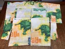 Vintage Disney Dinosaur Aladar Curtain Set 4 Panels 2 Valances 4 Tie Backs 2000
