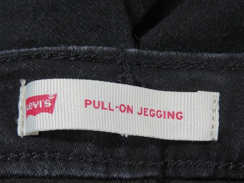 Levis Pull On Jeggings Girls Size 7 Black Skinny Straight - Picture 6 of 6