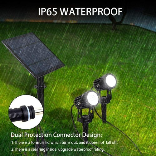 2/4PCS Solar Power Spotlight Landscape Light Outdoor Garden Pathway Lawn Lamp US - Picture 8 of 55