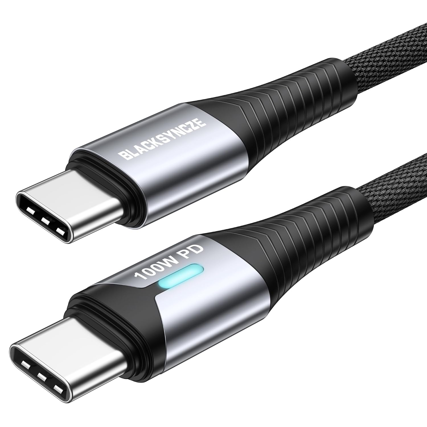 100W USB C to USB C Fast Charging Cable 6.6Ft PD 5A Type C Charger-image