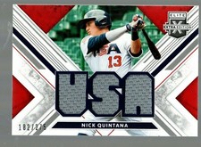 2019 Elite Extra Edition USA Materials Black #USA-NQ Nick Quintana 182/275 