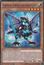 Yu-Gi-Oh DPDG-DE036 Cipher-Zwillingsraptor 1 Aufl. Rare NM