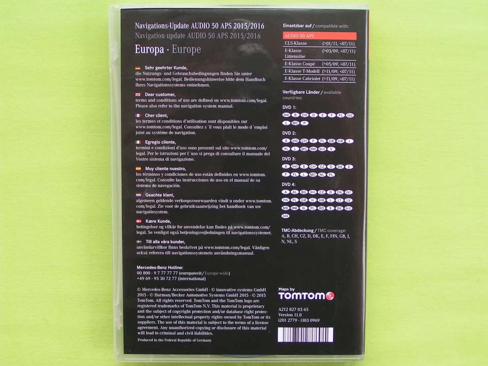 DVD NAVIGATION MERCEDES BENZ AUDIO 50 APS 2016 CLS E KLASSE 11.0 NTG 4-212 LACHS - Bild 2 von 4