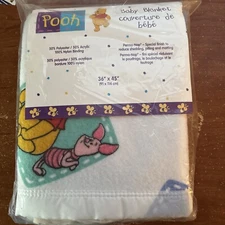 Vintage Winnie The Pooh Baby Blanket 36"x45" Perma-Nap Brand New