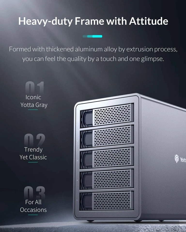 2/4/5 Bay Hard Drive Enclosure Type B Type C For 2.5" 3.5" SATA SSDs HDDs US - Image 3 of 4