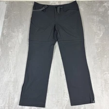 The North Face Paramount Trail Zip Off Convertible Pants Size 38 Hiking Charcoal