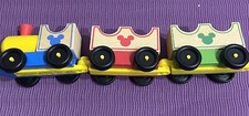 Disney Mickey Mouse and Friends Melissa  Doug Wooden Train Set - No figures