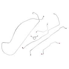 Classic Tube Brake Line Kit Complete Original Steel Standard Drum Dual Exhaus...