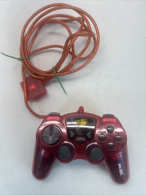 Mad Catz Dual Force Controller PlayStation 2 PS2 Transparent Translucent RED