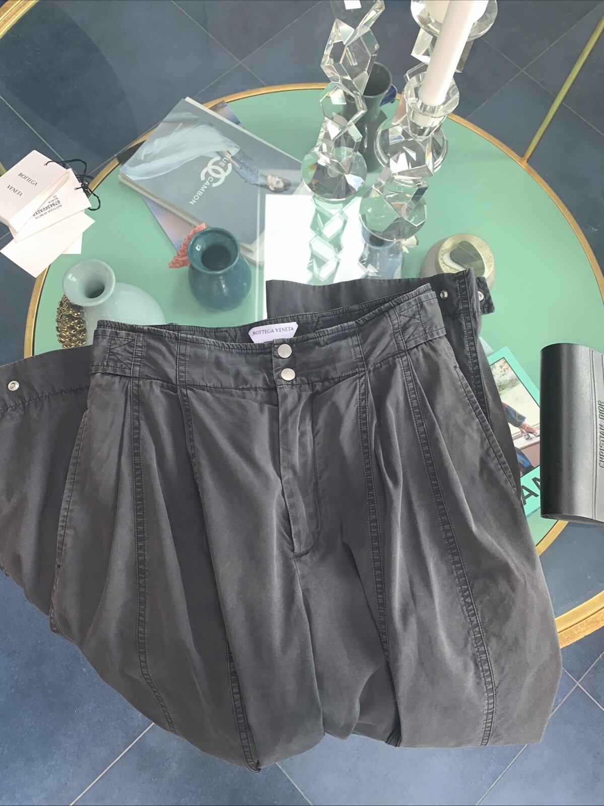 BOTTEGA VENETA Pleated cotton-blend wide-leg pants Size 38  $1200 thumbnail 21