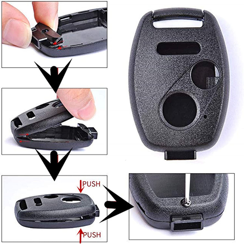 Funda De Llavero Schlüsselanhänger Shell Apto Para Honda CRV Civic Accord Ex Pilot Llave Fernbedienung - Bild 8 von 13