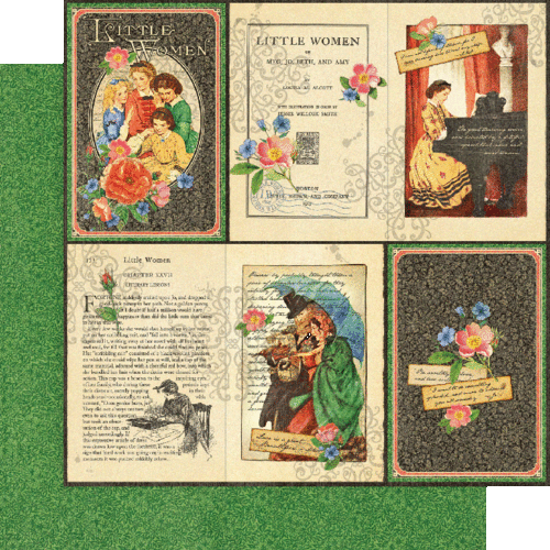 GRAPHIC 45 "LITTLE WOMEN" 12X12 PAPER PACK GIRLS SISTERS RETIRED SCRAPJACK'S - Picture 9 of 10