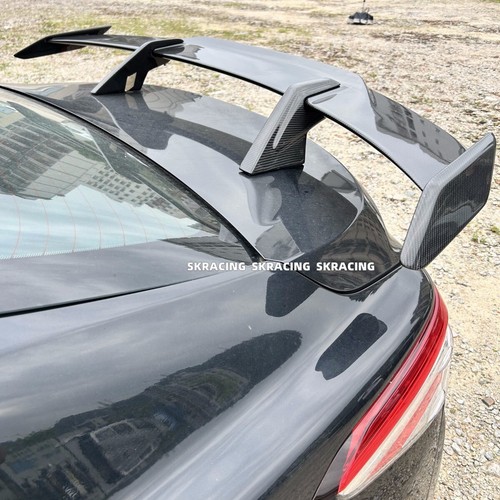 CARBON FIBER REAR TRUNK SPOILER WING FOR 17-2022 INFINITI Q60 HIGH KICK DUCKBILL - Picture 21 of 24