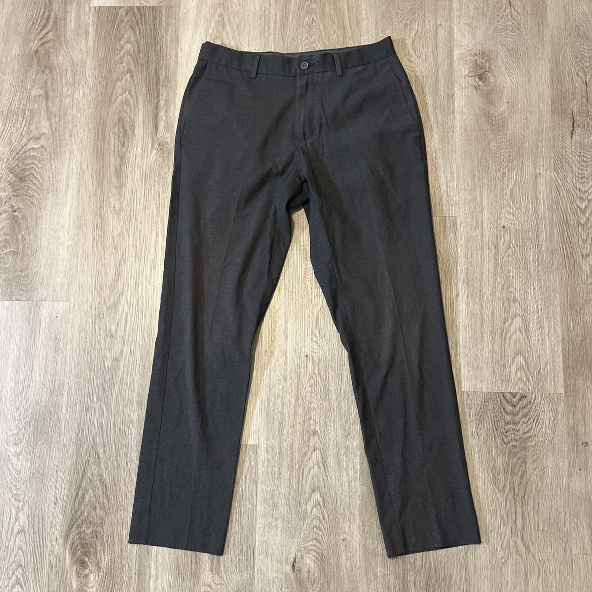 apt 9 premier flex slim fit dress pants Apt. 9 Men 30x32 Gray Check Premier Flex Slim Fit No Iron Dress Pants