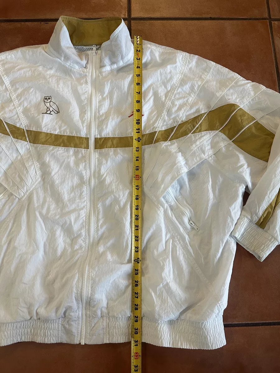 Jordan white and gold jacket deals