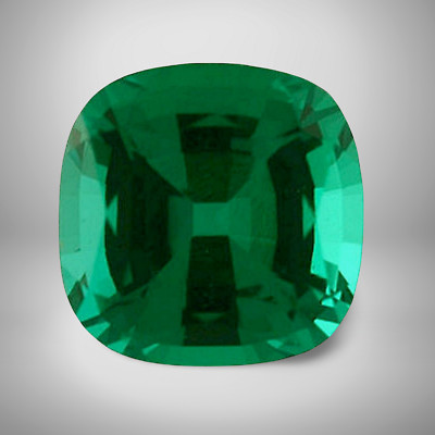 Emerald Cushion Cut Gemstone 4 Cts - 10 mm Flawless Precious Jewelry Gem