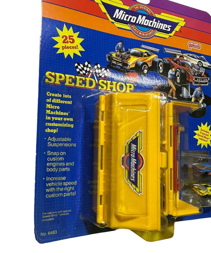 Vintage Galoob Micro Machines Speed Shop 1990 Yellow Tool Box Pit Kit - Image 4 of 4