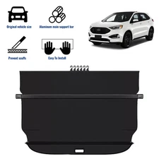 For Ford Edge 2015-2024 2025 Retractable Trunk Cargo Cover Security Shield Black