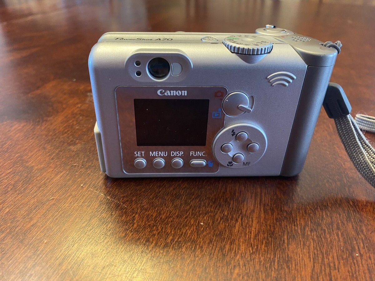 Canon PowerShot A70 3.0MP Digital Camera - Silver Boxed AS IS