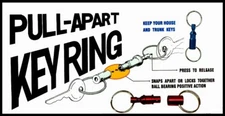 (6) Pull Apart 2 way Key Ring ~ Brand New!