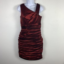 Julian Taylor New York Bodycon Dress sz 4 Red Night Out Glam Bold Maximalist