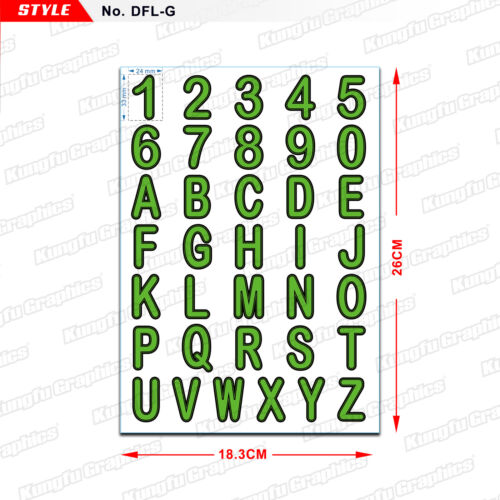 Racing Numbers Letters Decal Sticker Sheet Adhesives for RC Model Car Truck Bike - Picture 1 of 10