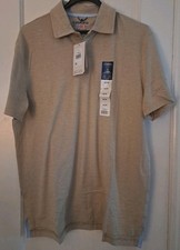 New Chaps Polo Everyday Performance Short Sleeve Men's Size Medium Khaki