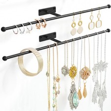 Wall Hanging Jewelry Organizer: 12.6'' Necklace Holder for Earring, Bracelet,...