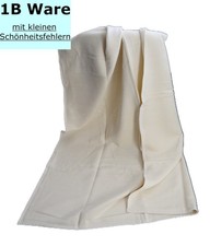 Kuscheldecke 150x200 cm Baumwolle Dralon Wohndecke weich warm uni creme 1b