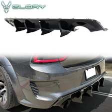 Fits 20-23 Dodge Charger Widebody Rear Diffuser IKON V3 Style Gloss Black 2PCS