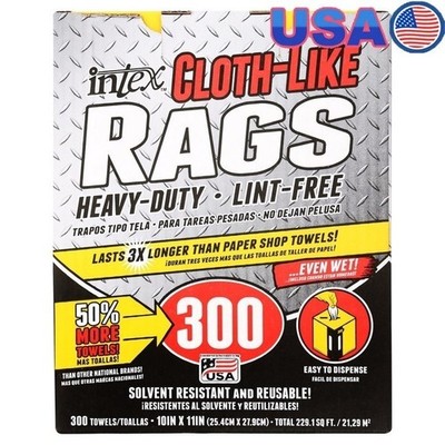Heavy Duty Cloth Like Wiping Rags Super Absorbent Lint-Free Multipurpose New