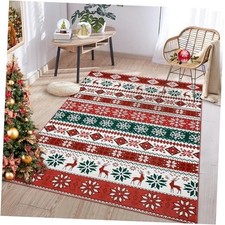 5x7 Christmas Area Rug Living Room Bedroom Large Xmas Decor Area Rug Indoor