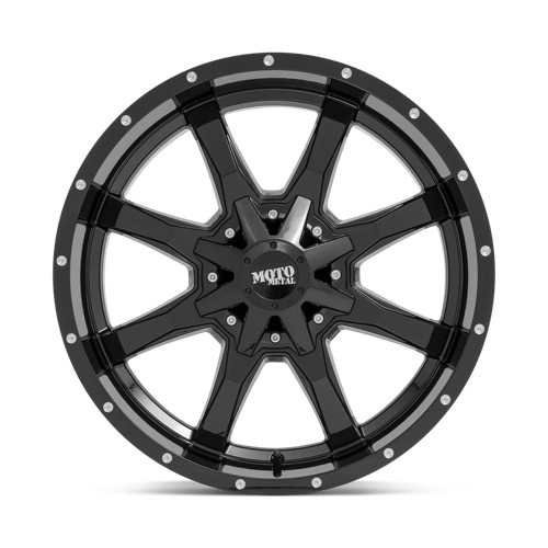 18X10 Moto Metal MO970 5X5.0/5.5 -24MM GLOSS BLACK W/ SPOT MILLED LIP (4)