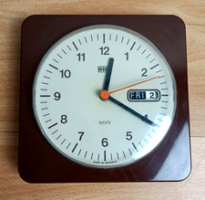 Vintage Kienzle Quartz West German Küchen Wanduhr Space Age Mid Century 70er