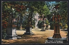 Neuruppin, Tempelgarten mit Tempel Friedrichs des Großen, Ansichtskarte