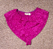 Victoria's Secret Purple Floral Jacquard Nylon Panties, Size M Regular