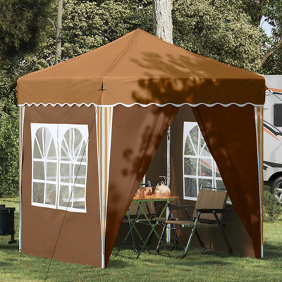 Pop-Up Partyzelt beige 195x195x245 cm Oxford Stoff wasserdicht UV Shelter Lite