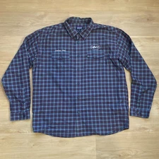 Rare Patagonia x Dogfish Head Men's Plaid Organic Cotton Button Down Shirt XL