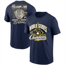 NEW Milwaukee Brewers 2026 World Series Champions Roster Sided T-Shirt