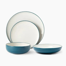 Marks & Spencer Tribeca 16 Piece Dinner Set - Teal, Stoneware