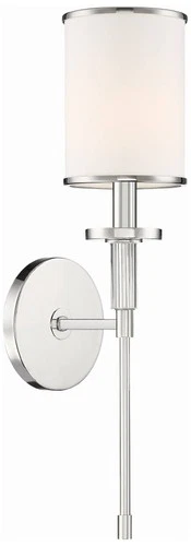 Crystorama Hatfield 18 1/2" High Polished Nickel Wall Sconce - Picture 1 of 7